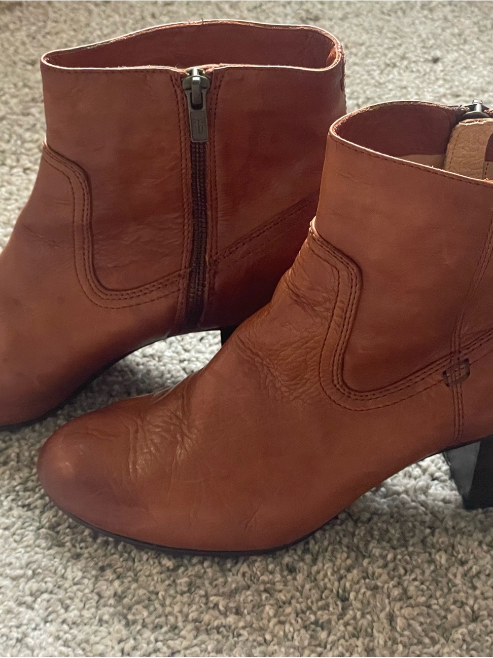 Frye Stella zip short boots - leather
